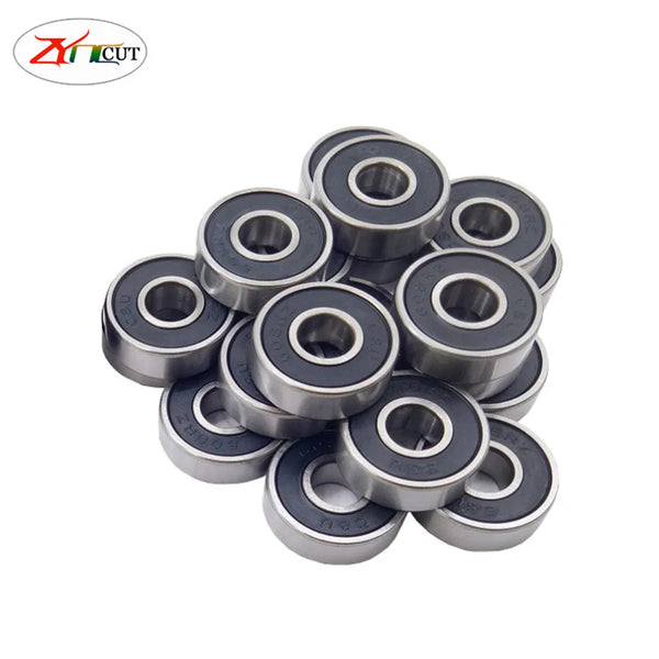 10PCS/SET 606 607 608 609RS Double sided film sealed ball bearing, High Speed Micro Stainless Steel Special bearing for scooter