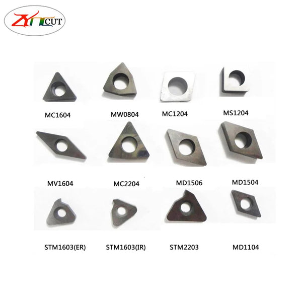 10Pcs MW0804 MT1603 MV1603 MC1204 Carbide knife pad,STM1603 Outer circle turning tool accessories,Turning tool fittings