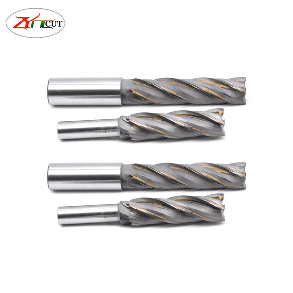 12/16/20/25/30/35/40/50mm High speed steel insert carbide straight shank spiral milling cutter Welding edge end mill cutter