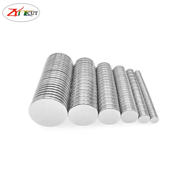 20Pcs/lots Dia 8mm thick 1 2 3 4 5 6 8mm high magnetic circular magnet rare earth permanent sheet electroplating small magnet
