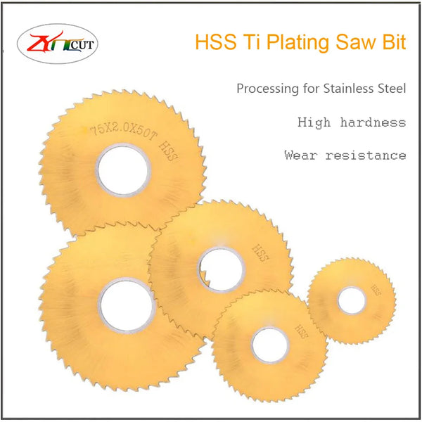 40 60 75 80 100 110 125 150 160 200mm HSS Ti plating Sawtooth disc milling cutter Special processing for stainless steel