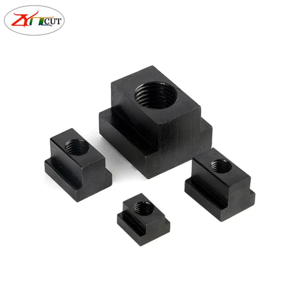5Pcs/set M6 M8 M10 M12 M16 M20 M22 M24 T-Nut Black Oxide Finish Grade 10.9 Carbon Steel T-Slot Nut Tapped Through Slot T-nuts
