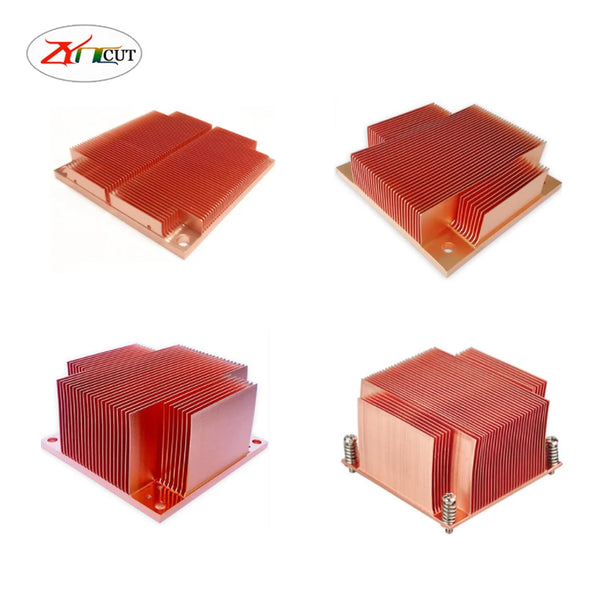 DIY radiator Red copper heat sink chip semiconductor pure copper cooling fin Tec laser LED heat sink memory hard disk heat sink