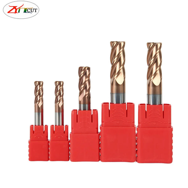 HRC55 R Milling cutter 1/2/3/4/6/8/10/12/16 R0.2/R0.3/R0.5/R1 Four-edge high hardness tungsten steel round nose milling cutter