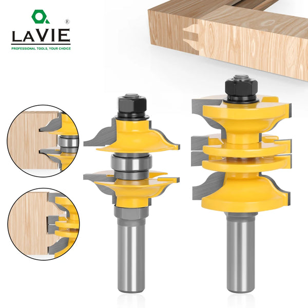 2pcs 12mm 1/2" Shank Entry & Lnterior Door Ogee Router Bit Matched Milling Cutter Set For Wood Woodworking Machine  03123