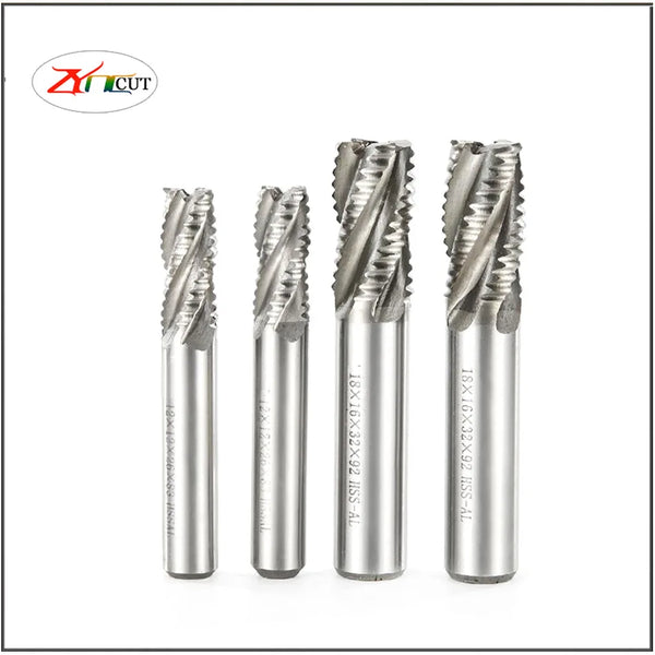Roughing End Mill HSS Cutters 4 Flute 5mm to 32mm Saw Blade Metal Machining Super Hard Straight Handle Coarse Skin Corn Knife