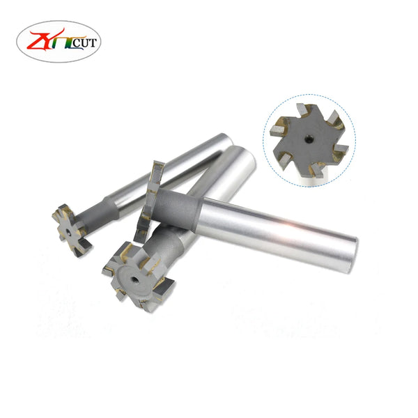 T-Slot milling cutter 16/20/25/30/35/40/45mm T-groove milling cutter for welded tungsten steel Welded carbide straight shank