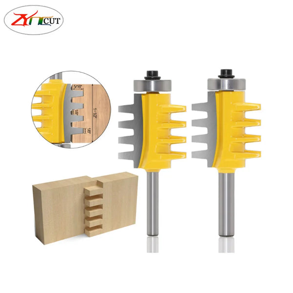 Woodworking splicing milling cutter 6mm 8mm Shank aper tenon and tenon cutter splicing finger joint cutter engraving machine