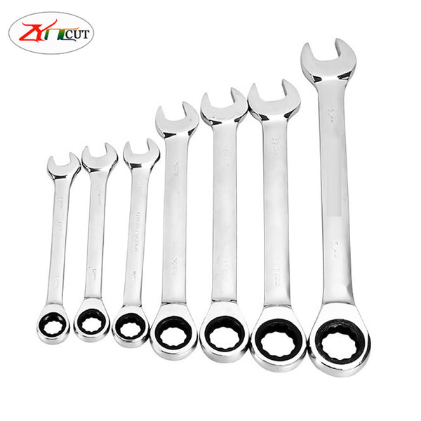 10pcs High quality   metric  British system Mini High Gloss open end wrench box wrench set pocket wrench