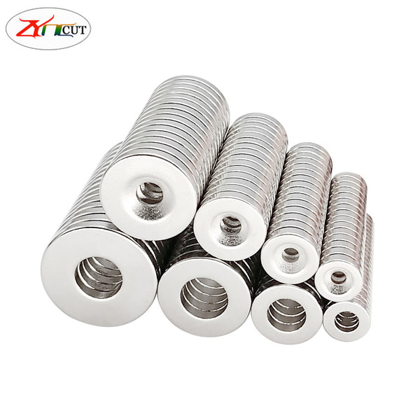 Diameter 8 10 12 15 20 25mm thick 3 4 5mm NdFeB Perforated Powerful Magnet High Strength with Round Hole Magnetic