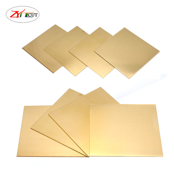 H62 Brass Plate Copper Strip 100x100 200x200 300x300mm Brass copper pad, Copper Foil, Square brass sheet, DIY copper material