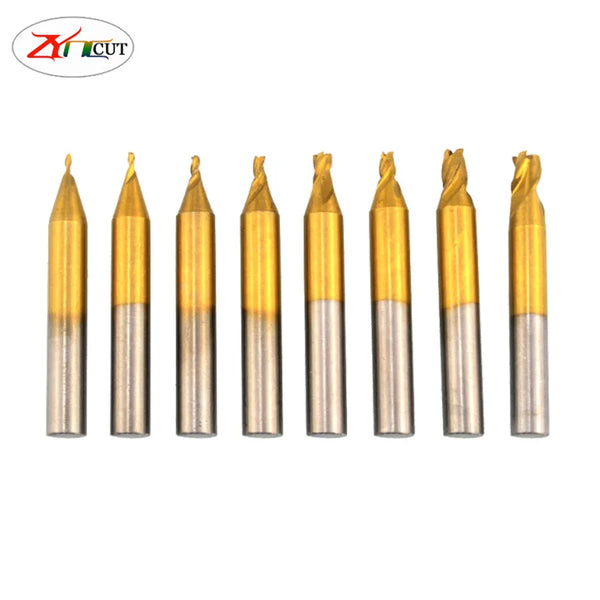 1-5mm HSS Titanium plated milling cutter for key machine Vertical key machine accessories guide pin flat cutter center drill bit