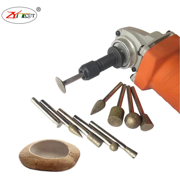 10 pcs set Cobblestone stone flowerpot fish tank processing lettering grinding tools carving details finishing knife