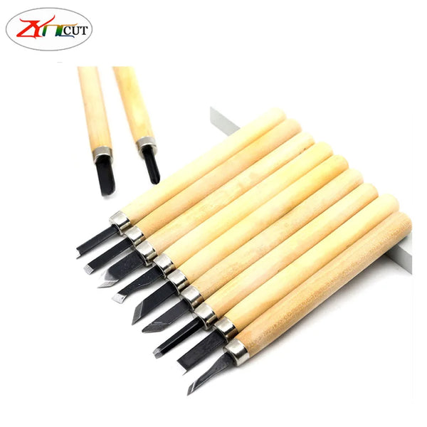 12pcs DIY Woodcut Knife Sculpture Wood Carving Tools Woodworking Hobby Arts Crafts Cutter Graver Sculpt Pottery Ceramic Clay