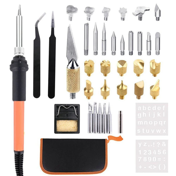 29Pcs 31Pcs 40 PCS/set 220V 60W паяльник Adjustable temperature engraving soldering iron,Carving and painting tool set