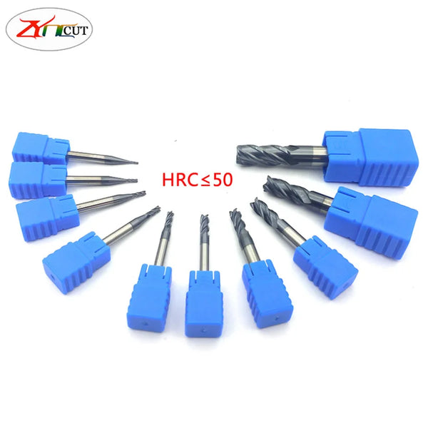 фреза 2Flute 4 Flute End mills 1-10mm HRC50 Carbide endmill  Tungsten Steel cnc Milling Cutter End Mill machine tools
