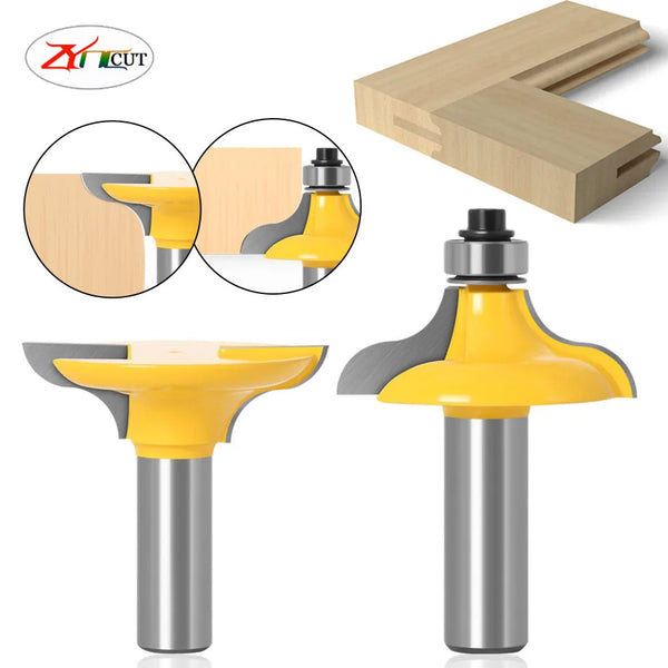 8mm 12mm 12.7mm Shank 2-piece solid wood door frame tenon cutter kitchen door engraving machine woodworking milling cutter