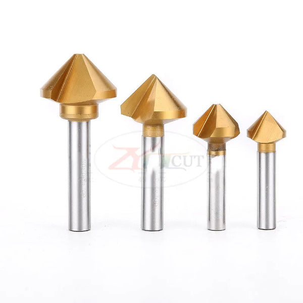 фреза 90 Degree Titanium-plated Chamfer Cutter 25 30 40 50mm Stainless Steel Special Processing Three-edge Chamfer drill Bit