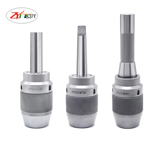C20 MTA3 MTA4 R8-APU13 APU16 High Precision and Hard Claw Integrated Automatic Locking Morse taper drill chuck shank