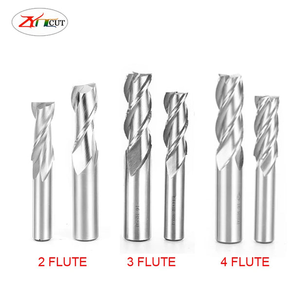 D1-50mm End Mills High Precision HSS Metal mill Cutter 3 4 Flutes Teeth Aluminum Milling Tool Key Seater Router Bit