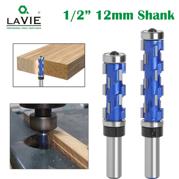 12mm 1/2" Shank Double Bearing Spiral Flush Trim Router Bit Milling Cutter Engraving Machine Router Bit Set H12016H19