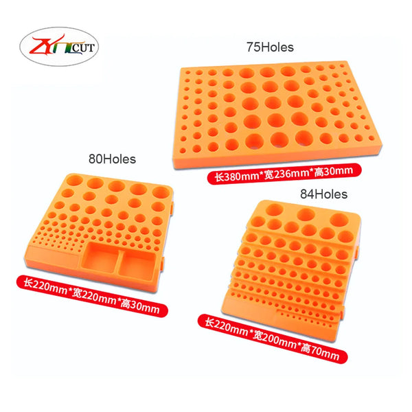 free shipping 75 80 84Pcs Milling cutter storage box,High strength Bit placement box,CNC Collet collection tool