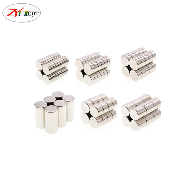 Diameter 10mm thick 2 3 4 5 8 10 15 20mm high magnetic circular magnet rare earth permanent magnet sheet electroplating small magnet