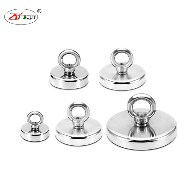 KNJ20 25 32 36 42 48mm strong magnet NdFeB strong fishing magnet round steel sleeve magnetic ring pot magnetic iron absorption
